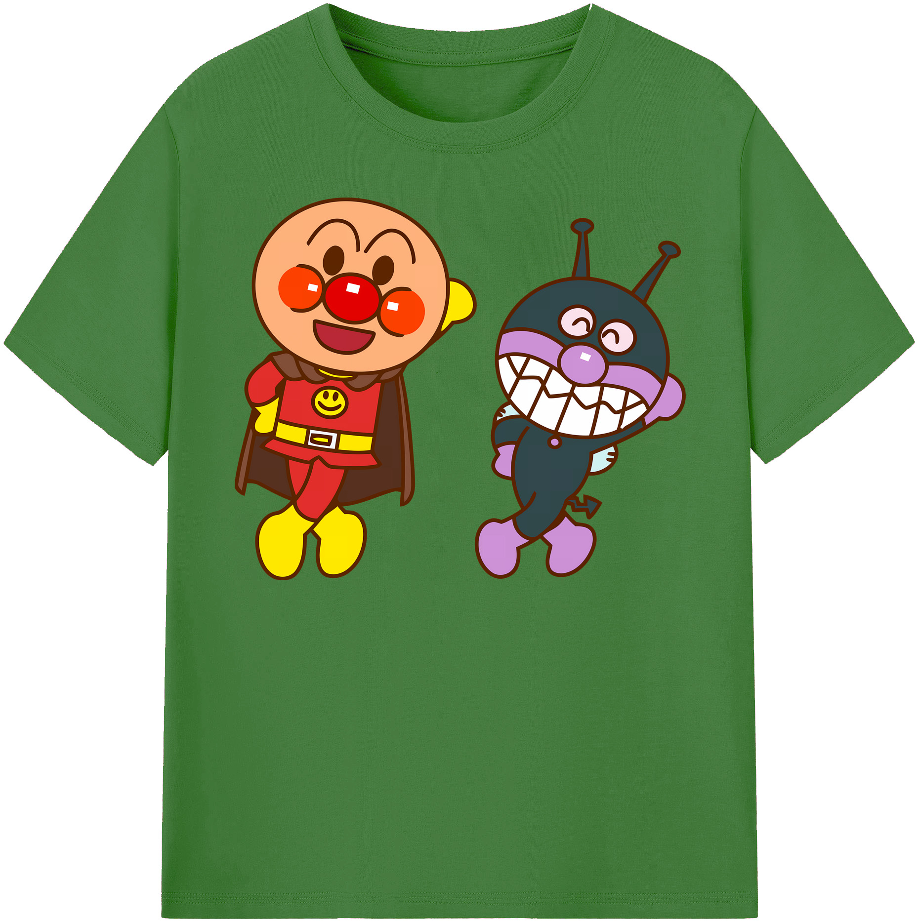 （画像用） アンパンマン Anpanman レディースカジュアルプリントTシャツ（綿100％）